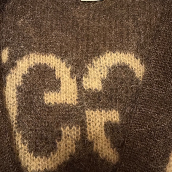 Gucci monogram GG reversible oversized jacquard mohair cardigan Small - Picture 8 of 10